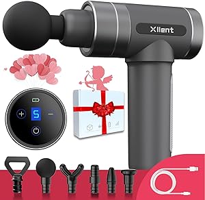 Xllent Massage Gun Deep Tissue Portable Super Quiet Electric Percussion Muscle Massager