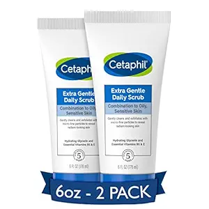 Cetaphil Exfoliating Face Wash, Extra Gentle Daily Face Scrub, Pack of 2