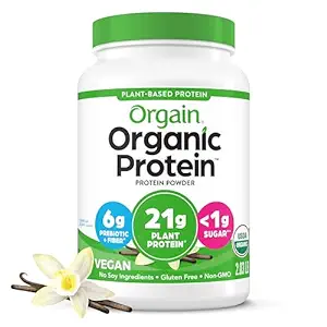Orgain Organic Vegan Protein Powder, Vanilla Bean