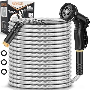 Rcfunkid Metal Garden Hose 100FT