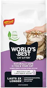World's Best Cat Litter Multiple Cat Lavender Scented 15-Pounds
