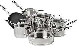 Cuisinart 11-Piece Cookware Set, Professional Stainless Steel