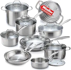 Mueller Austria Pots and Pans Set 17-Piece