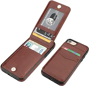 Kihuwey iPhone 7 iPhone 8 iPhone SE 2020 Case Wallet with Credit Card Holder, Premium Leather Magnetic Clasp Kickstand Heavy Duty Protective Cover for iPhone 7/8/SE 4.7 Inch