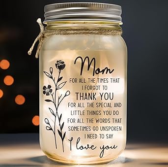 Macorner Mason Jar Night Light