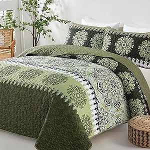 Love's Cabin Quilts for Queen Bed Light Blue Bedspreads