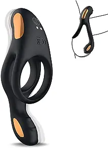Moonsoil Vibrating Cock Ring with Clitoral Vibrator