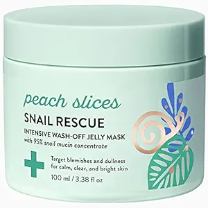 Peach Slices Snail Rescue Intensive Treatment Wash-Off Face Mask