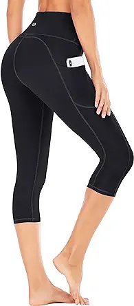 IUGA High Waisted Yoga Pants for Women with Pockets Capri Leggings