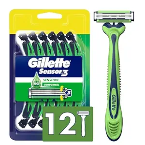 Gillette Sensor3 Sensitive Men's Disposable Razor