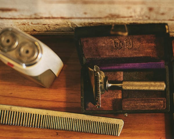 brown and silver steel tool