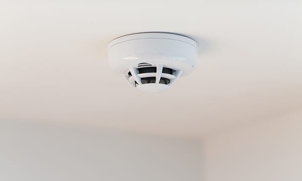 Best smart smoke detector installed on a ceiling