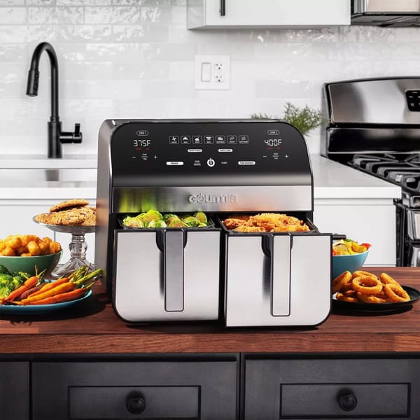 Basket-style air fryer on a kitchen counter - best air fryer 2026